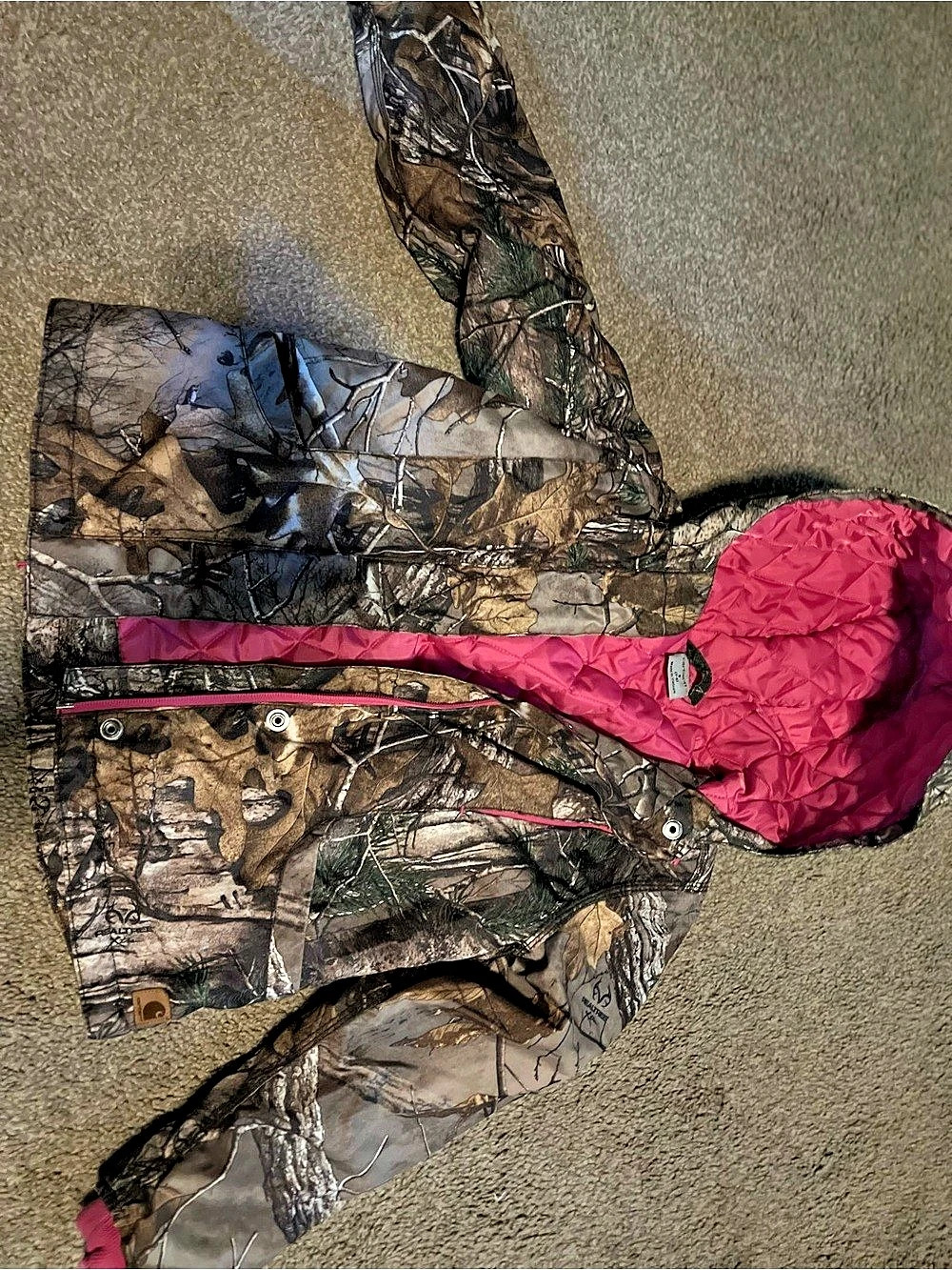 Carhartt Girls Realtree Camo Quilt-Lined Active Jacket Girls 7-8